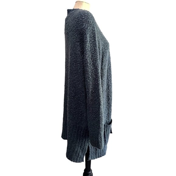 Alexandra + Oak Blue Knit Long Open Front Cardigan Sz XXL Womens Warm Winter Out - Picture 4 of 7